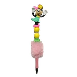 Minnie Mouse Disney Figurine Beaded Fur Ballpoint Twist Pen